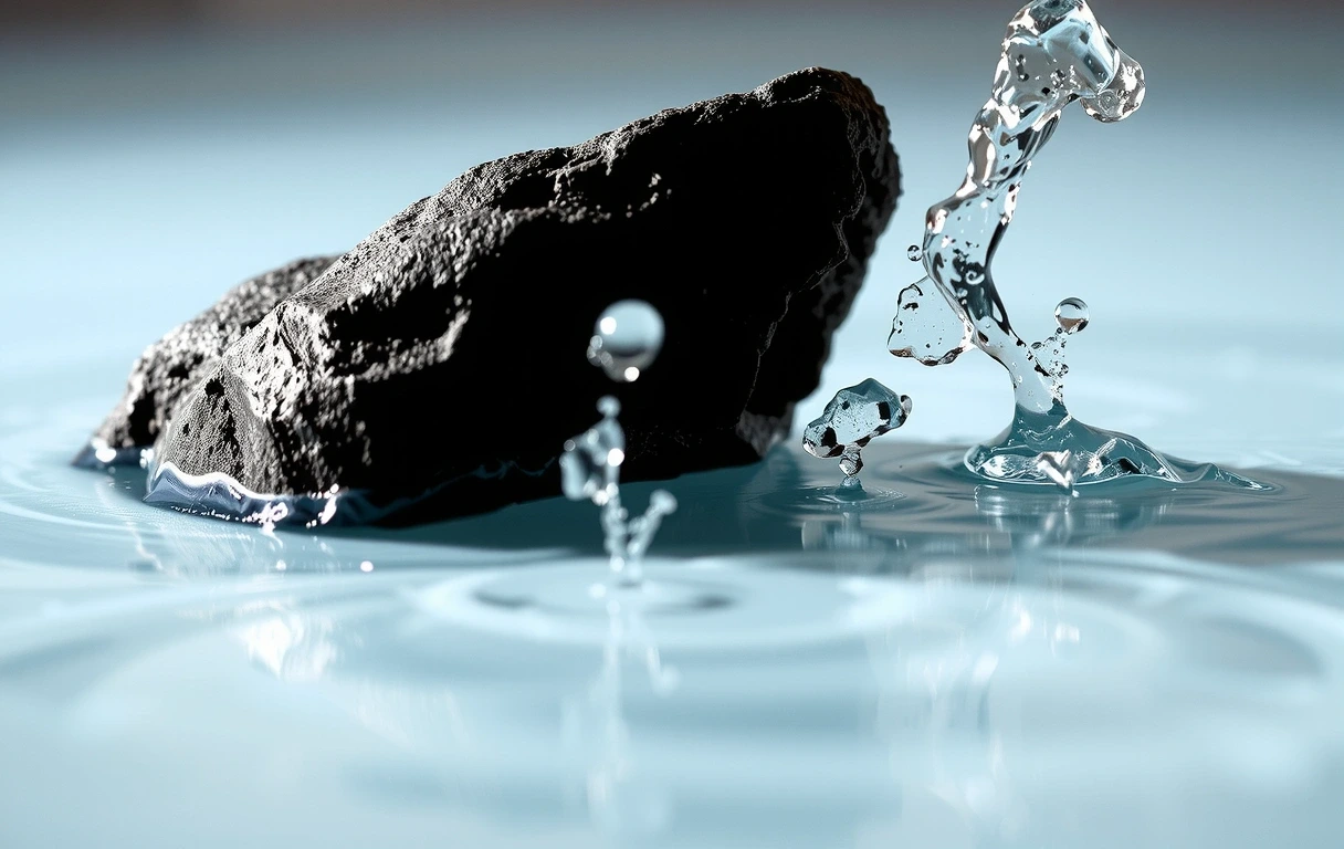 Detail čistého vodného prameňa